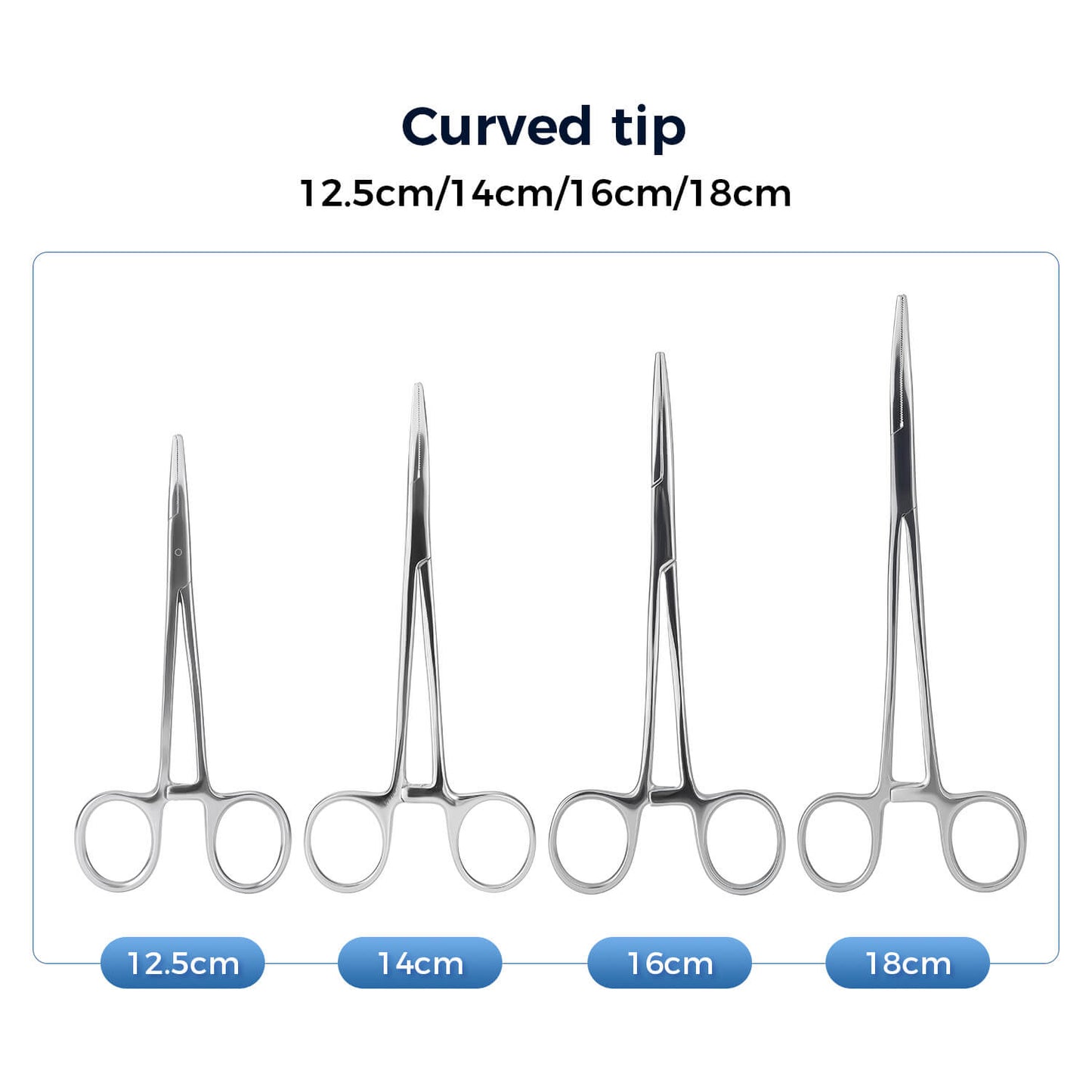 Dental Surgical Stainless Steel Hemostatic Forceps Curved/Straight Tip - azdentall.com