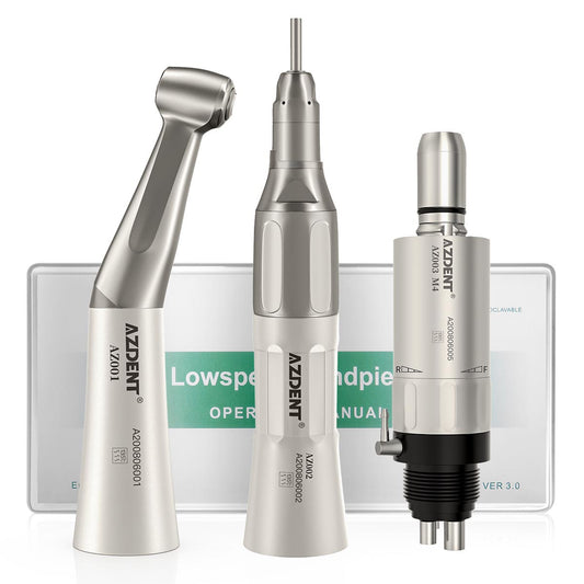 AZDENT Low Speed Handpiece & Air Motor Set With External Water Spray 2/4 Hole