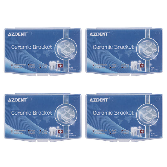 AZDENT Dental Ceramic Bracket Roth/MBT 018/022 Hooks 345 20pcs/Box