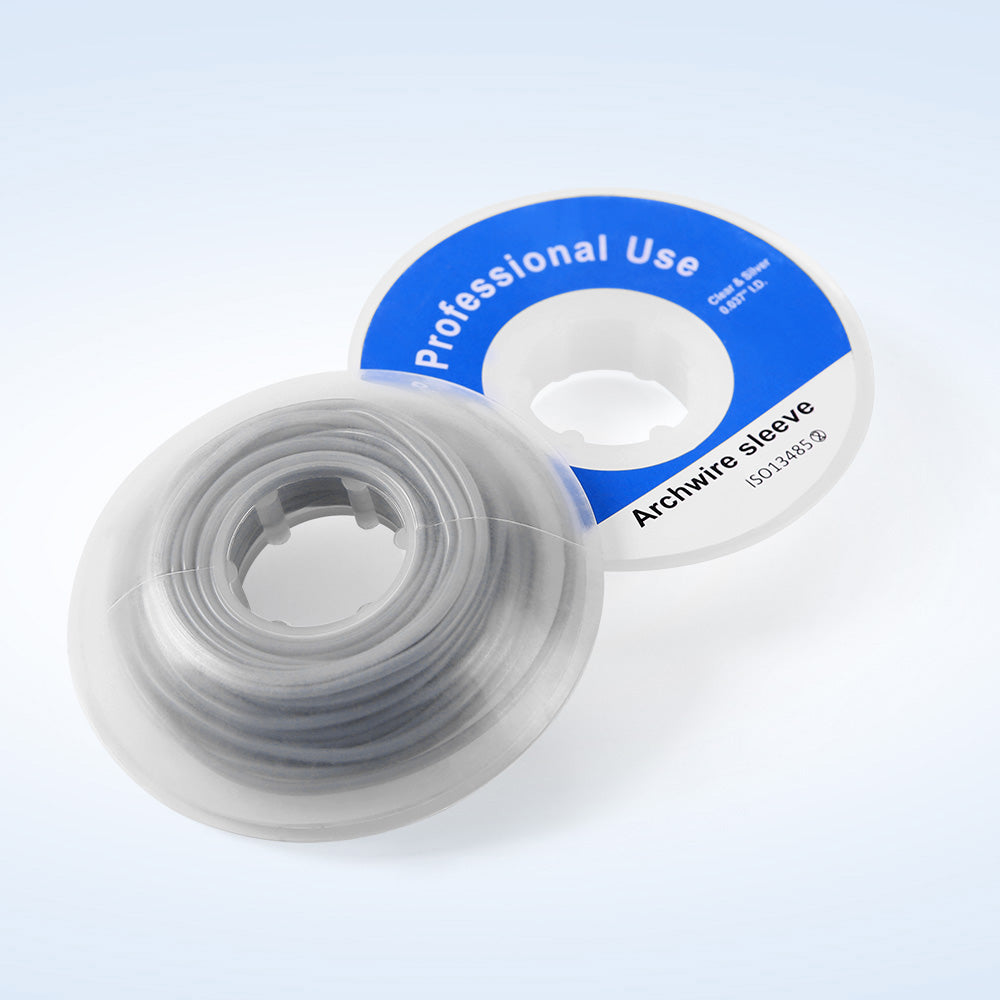 Dental Orthodontic Elastic Archwire Sleeve Tubing Clear/Gray 5 meters/Roll