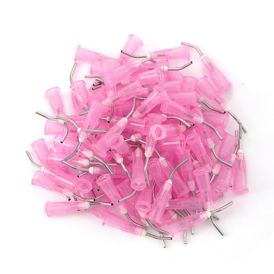 Dental Pre Bent Needle Tips 9 Models 100pcs/Bag - azdentall.com