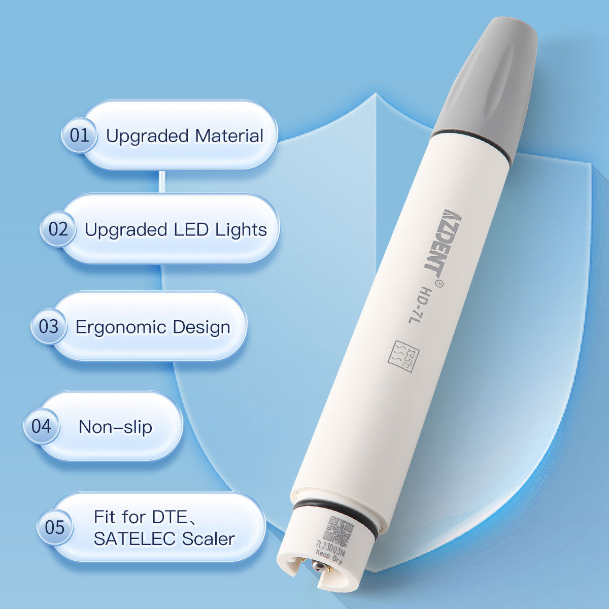 AZDENT Dental LED Ultrasonic Scaler Piezo Handpiece HD-7L Upgraded - wholesale.azdentall.com