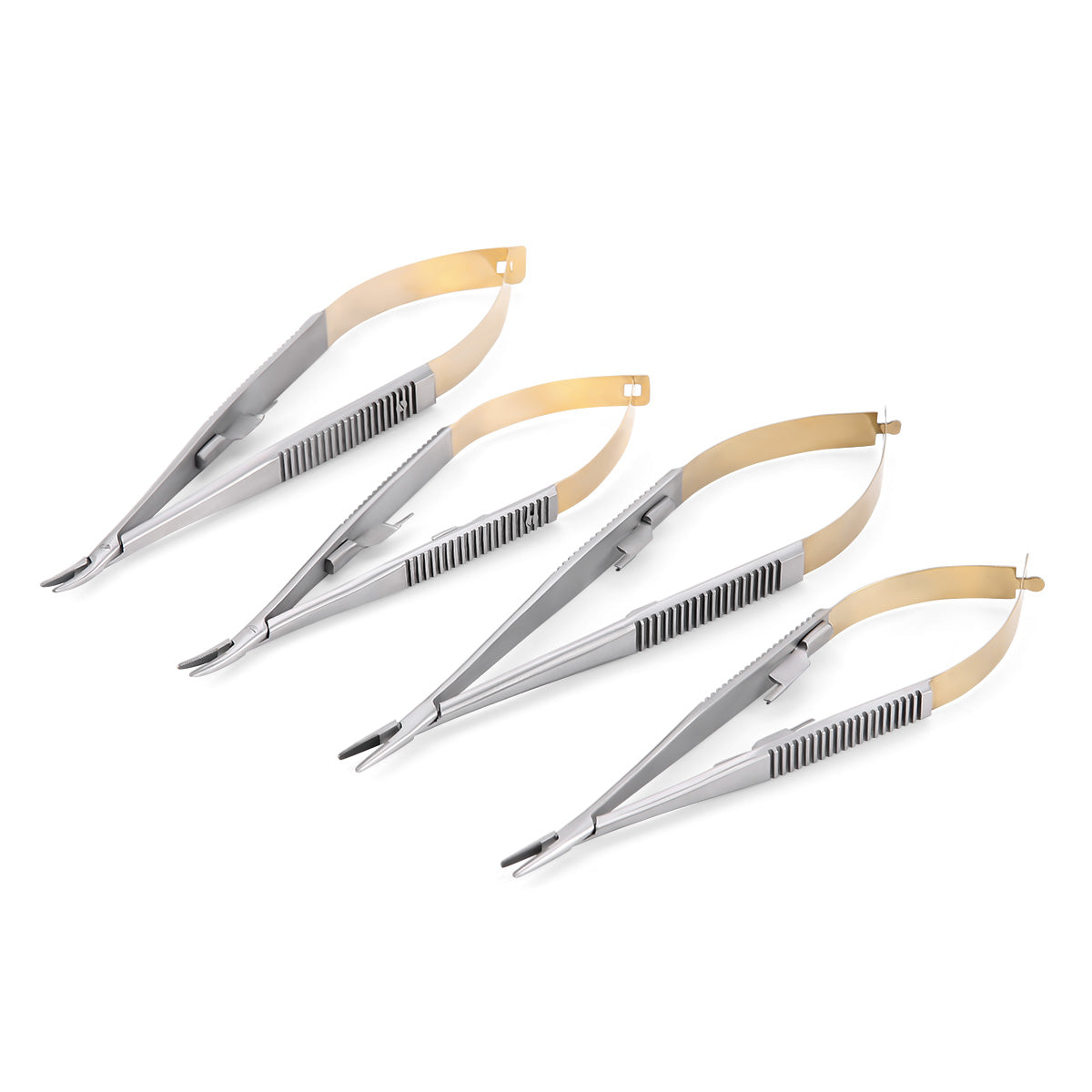 Dental Forceps Needle Holders Tweezer with Lock Straight/Curved Head 14cm/16cm - azdentall.com