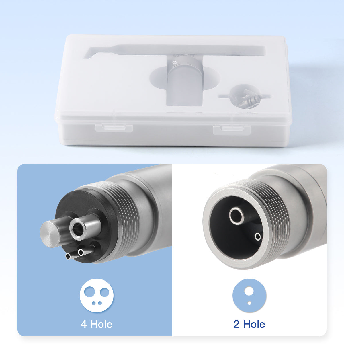 AZDENT Dental Aluminum Oxide Air Abrasion Micro Blaster Sandblasting Gun with Water 2/4Hole - azdentall.com