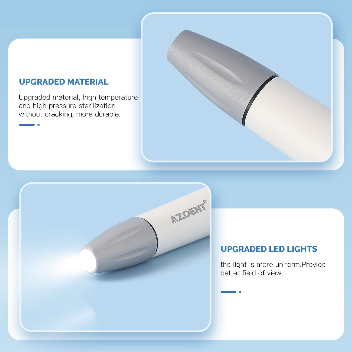AZDENT Dental LED Ultrasonic Scaler Piezo Handpiece HD-7L Upgraded - wholesale.azdentall.com