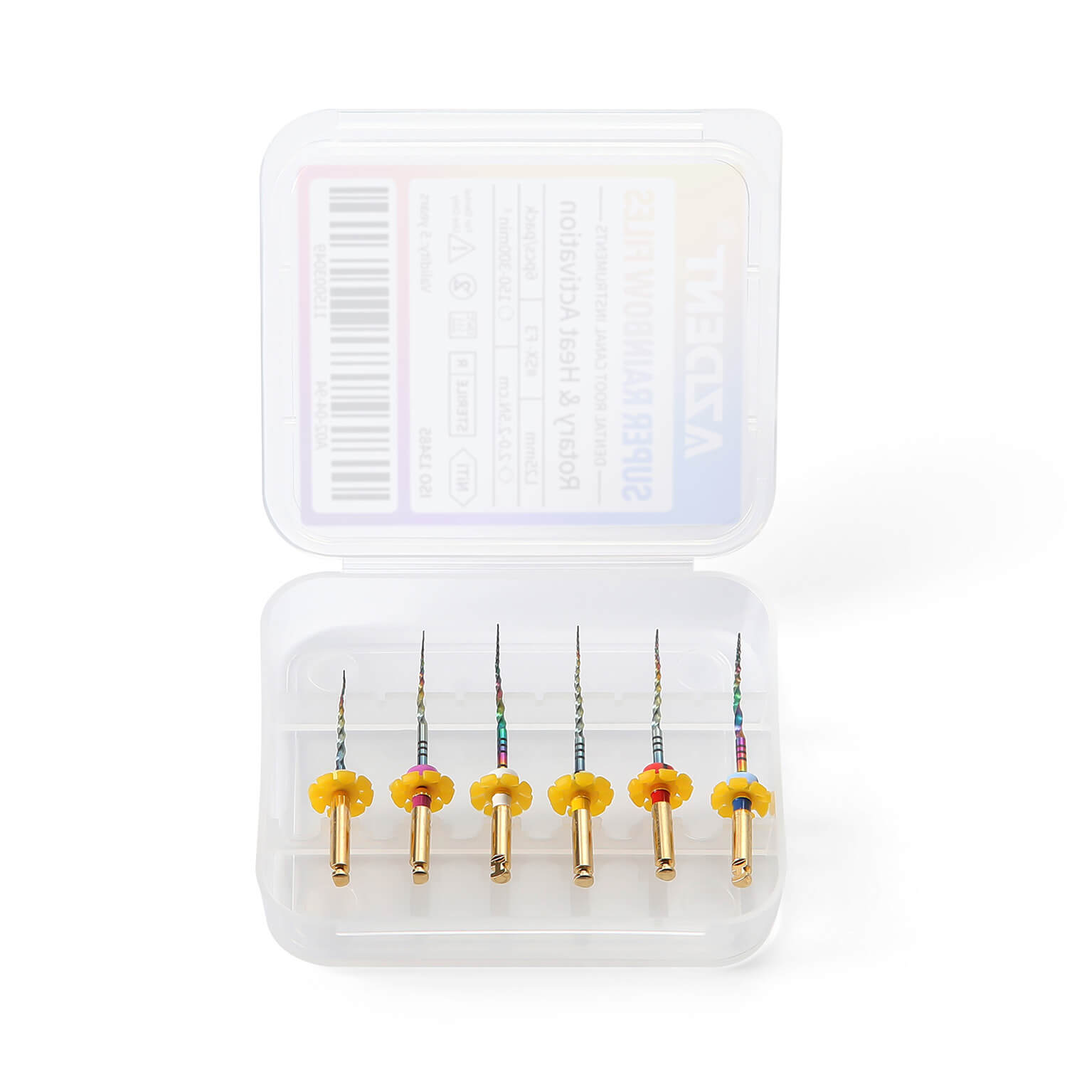 AZDENT Dental Engine Rotary Super Files Rainbow NiTi Thermal Activation Files 25mm 6pcs/Pack - azdentall.com