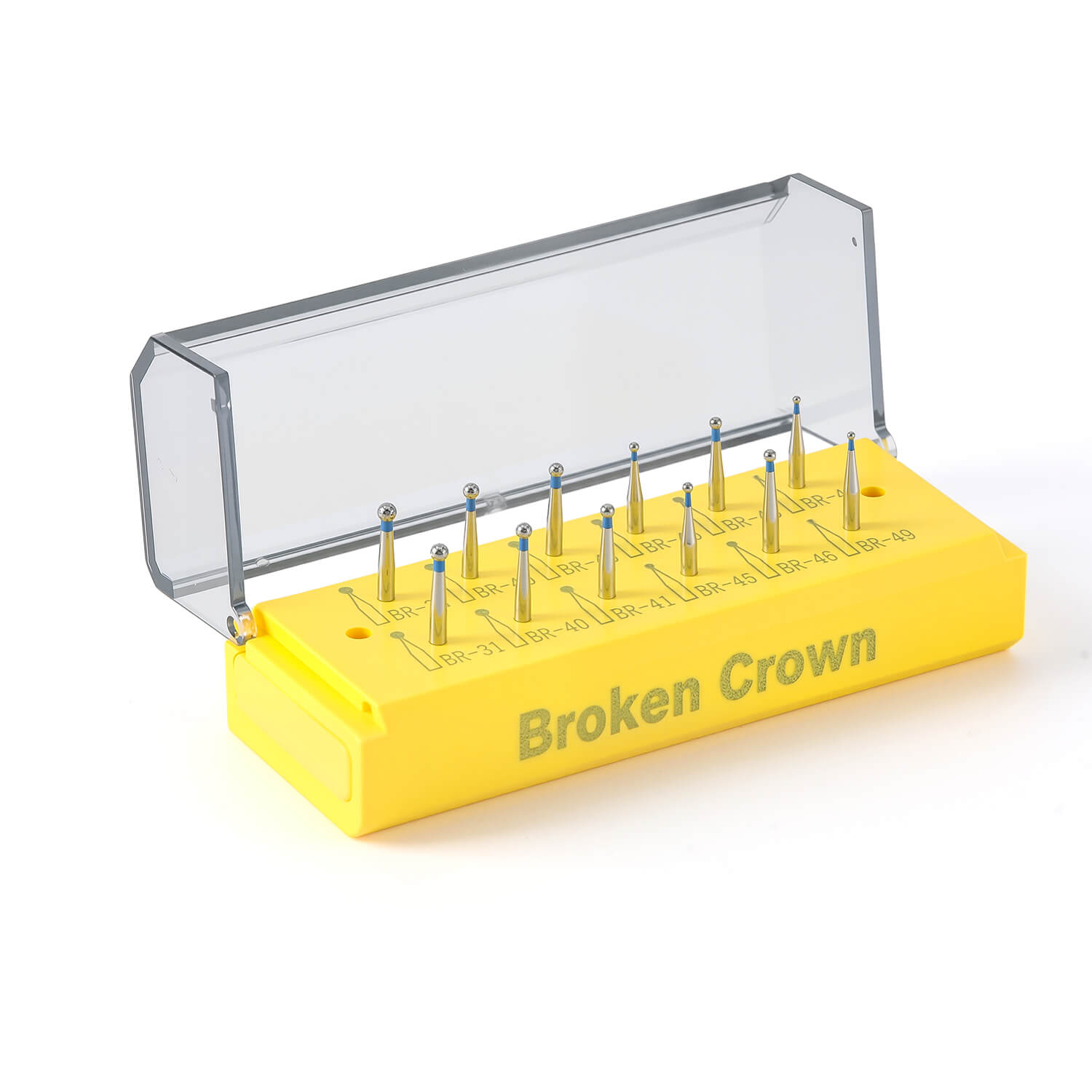 Dental Diamond Bur Broken Crown Kit FG 1.6mm 12pcs/Kit - azdentall.com