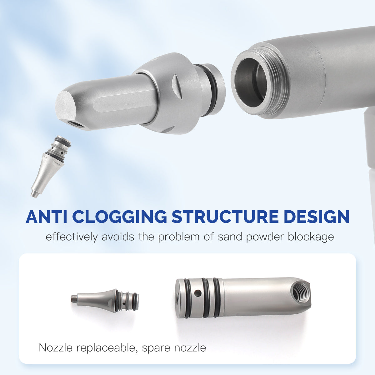 AZDENT Dental Aluminum Oxide Air Abrasion Micro Blaster Sandblasting Gun with Water 2/4Hole - azdentall.com