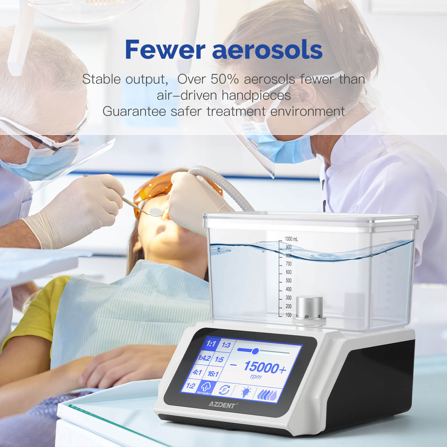 AZDENT Dental LED Electric Brushless Surgery Motor System Touch Screen with Water Supply - azdentall.com
