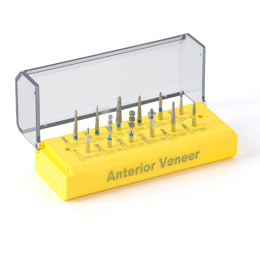 Dental Diamond Bur Anterior Veneer Kit FG 1.6mm 12pcs/Kit - azdentall.com