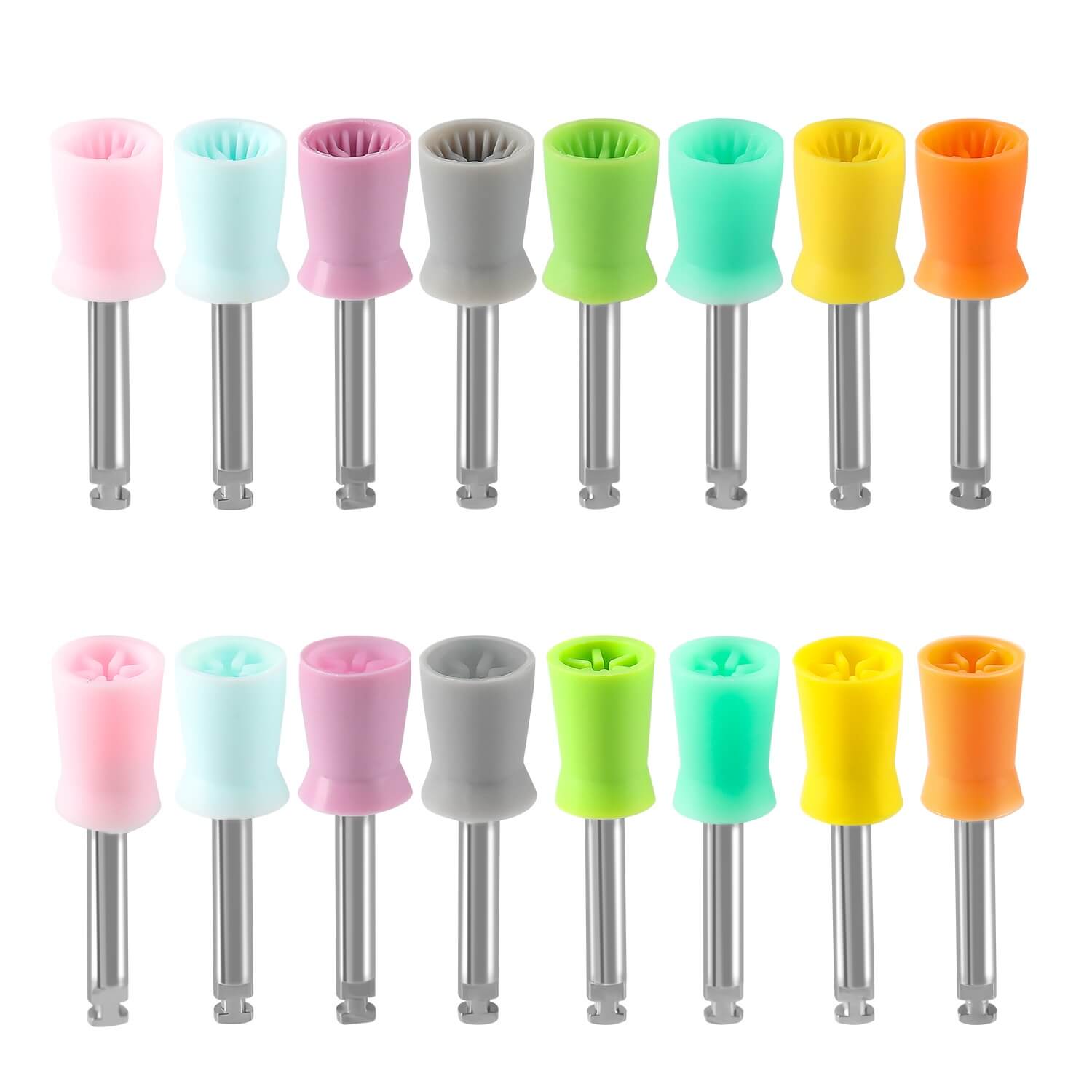 AZDENT Dental Rubber Polishing Prophy Cup Soft Brushes RA2.35mm 100pcs/Box - azdentall.com