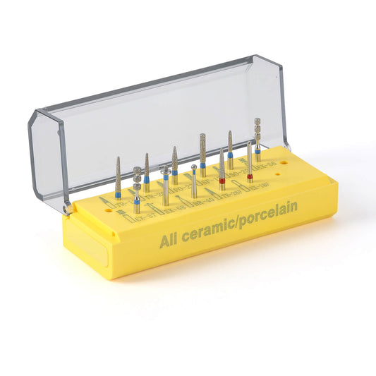 Dental Diamond Bur All Ceramic Porcelain Kit FG 1.6mm 11pcs/Kit - azdentall.com