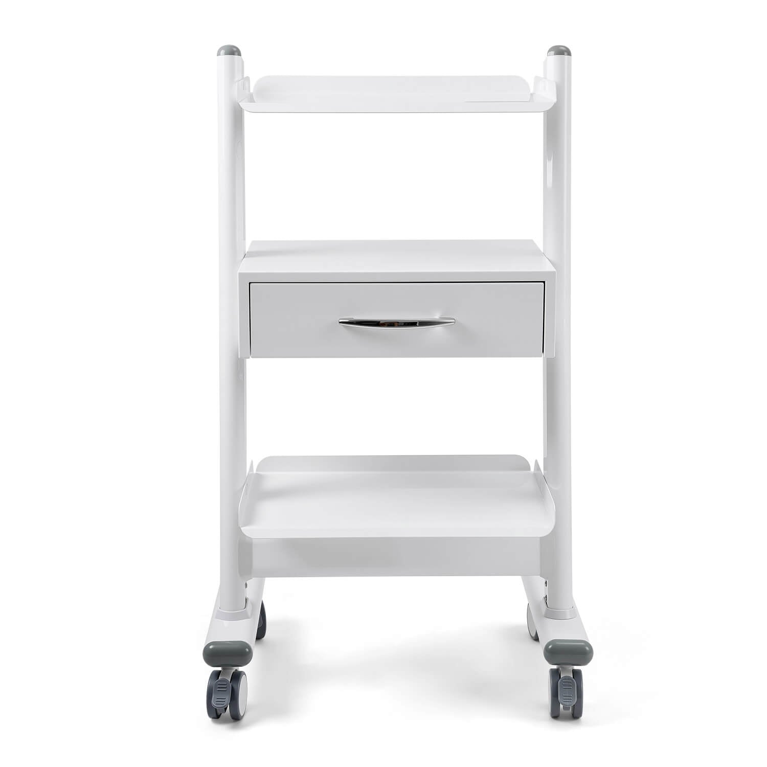 Dental Mobile Cart Tool Built-in Socket Steel Three-Tier Trolley with Drawer - azdentall.com