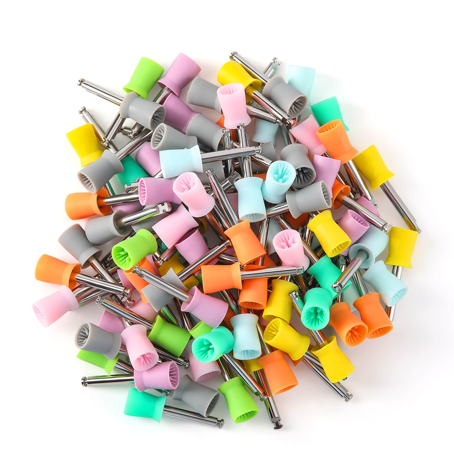 AZDENT Dental Rubber Polishing Prophy Cup Soft Brushes RA2.35mm 100pcs/Box - azdentall.com