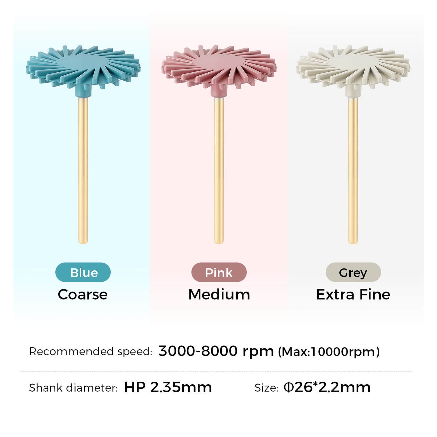Dental Composite Universal Diamond Polishing Disc Wheel HP 2.35mm 1pc/Box - azdentall.com