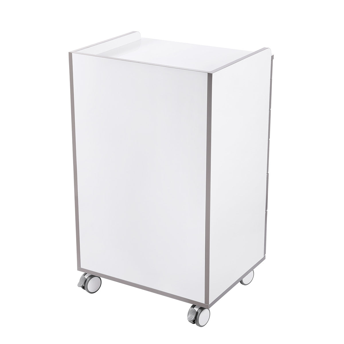 Dental NW-P4 Acrylic Mobile Cabinet Cart Five Drawers & Two Instrument Tray - azdentall.com