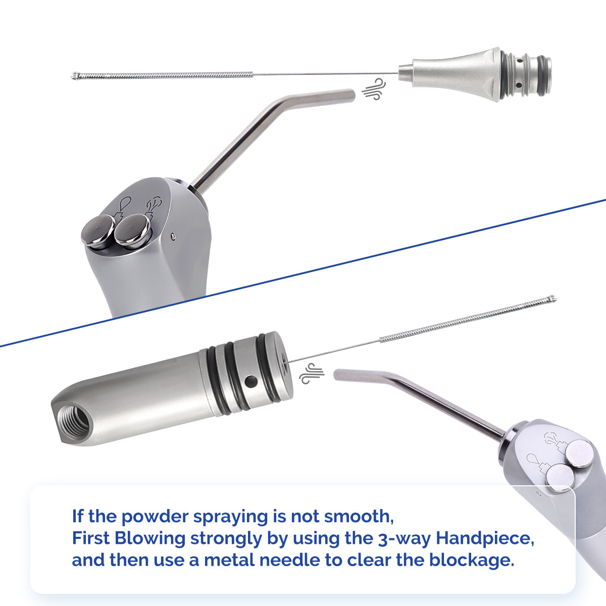 AZDENT Dental Aluminum Oxide Air Abrasion Micro Blaster Sandblasting Gun with Water 2/4Hole - azdentall.com