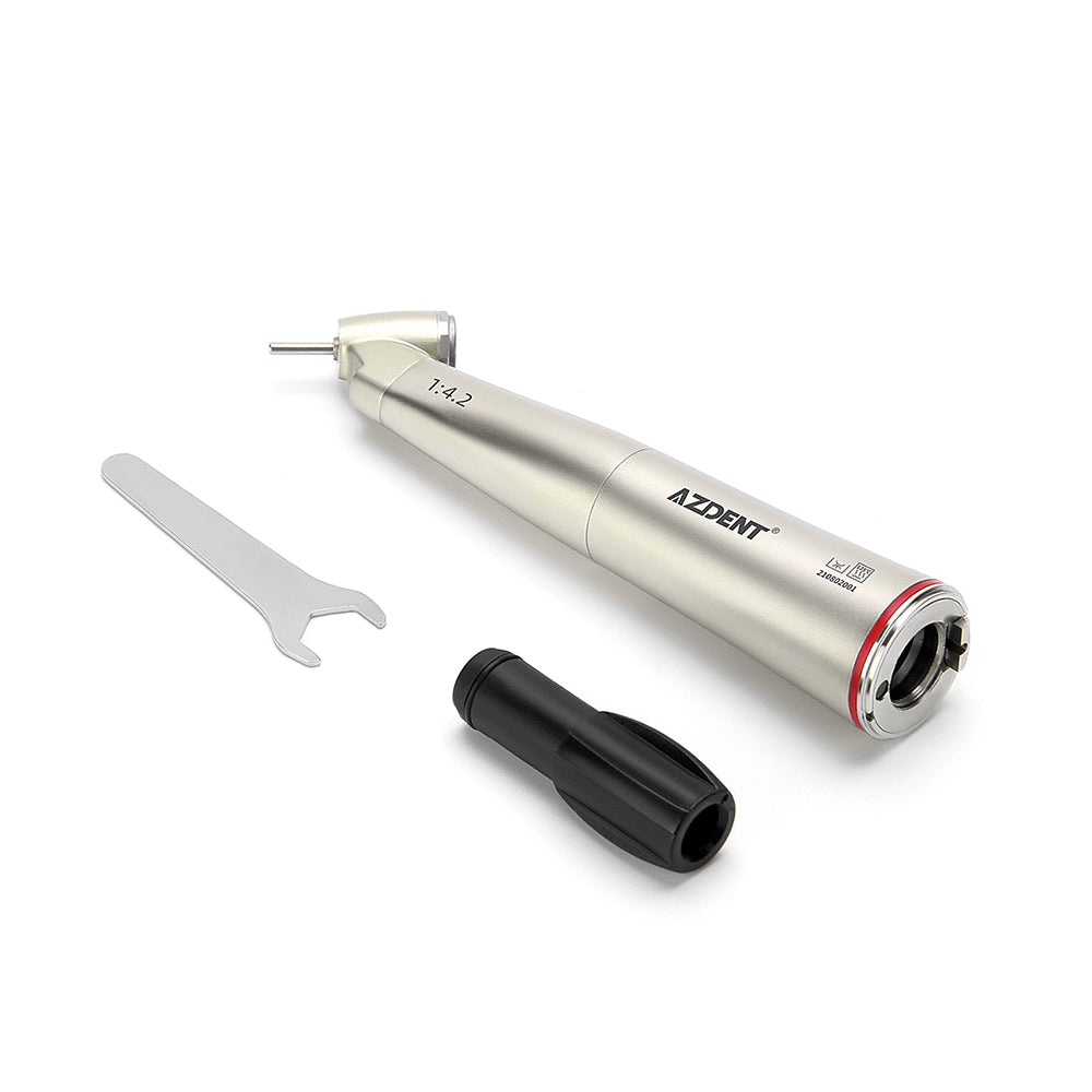 AZDENT 45 Degree Electric Contra Angle 1:4.2 Increasing Fiber Optic Handpiece