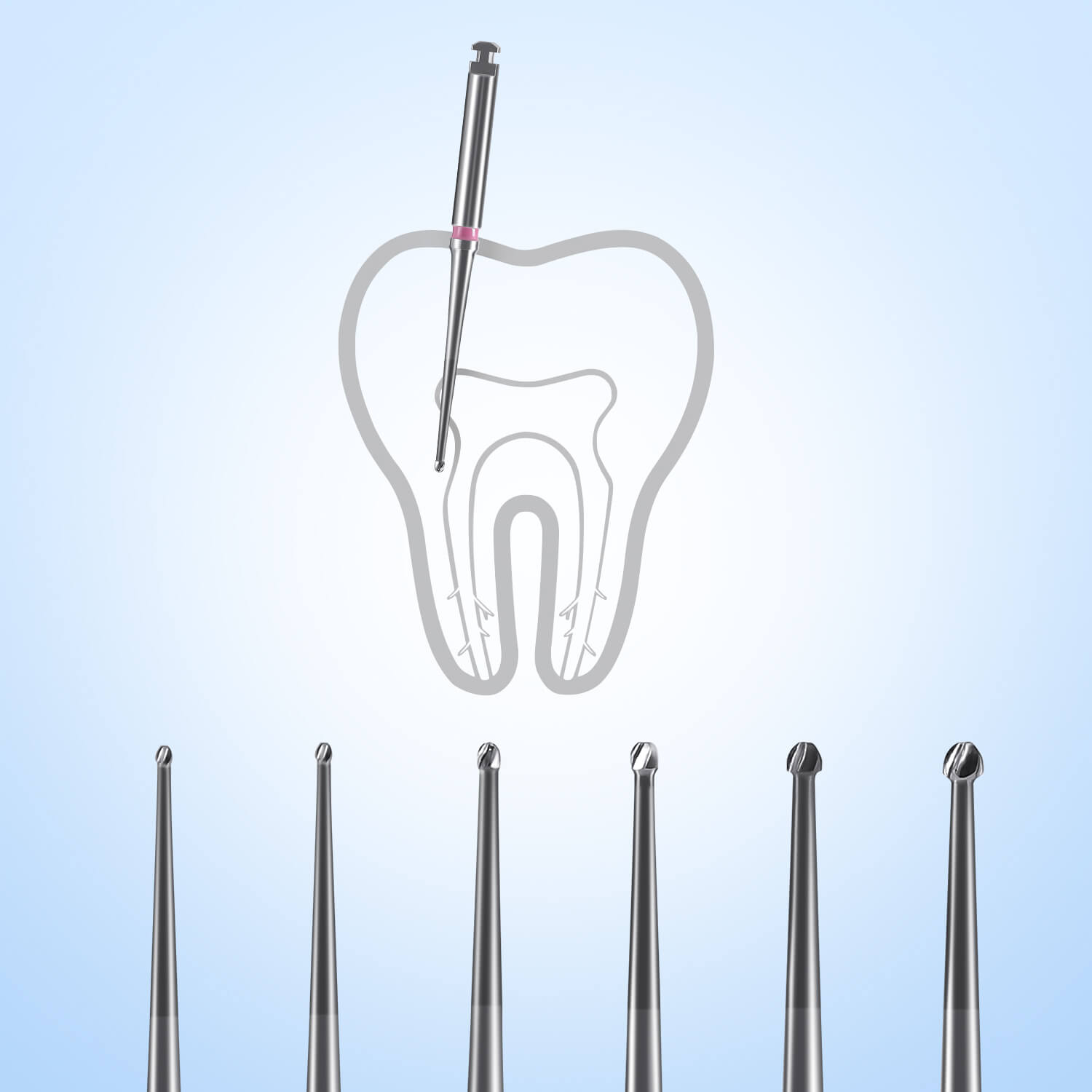 Dental Long Neck Microscope Endo Tungsten Carbide Bur 31mm/34mm RA 2.35mm 6pcs/Pack - azdentall.com