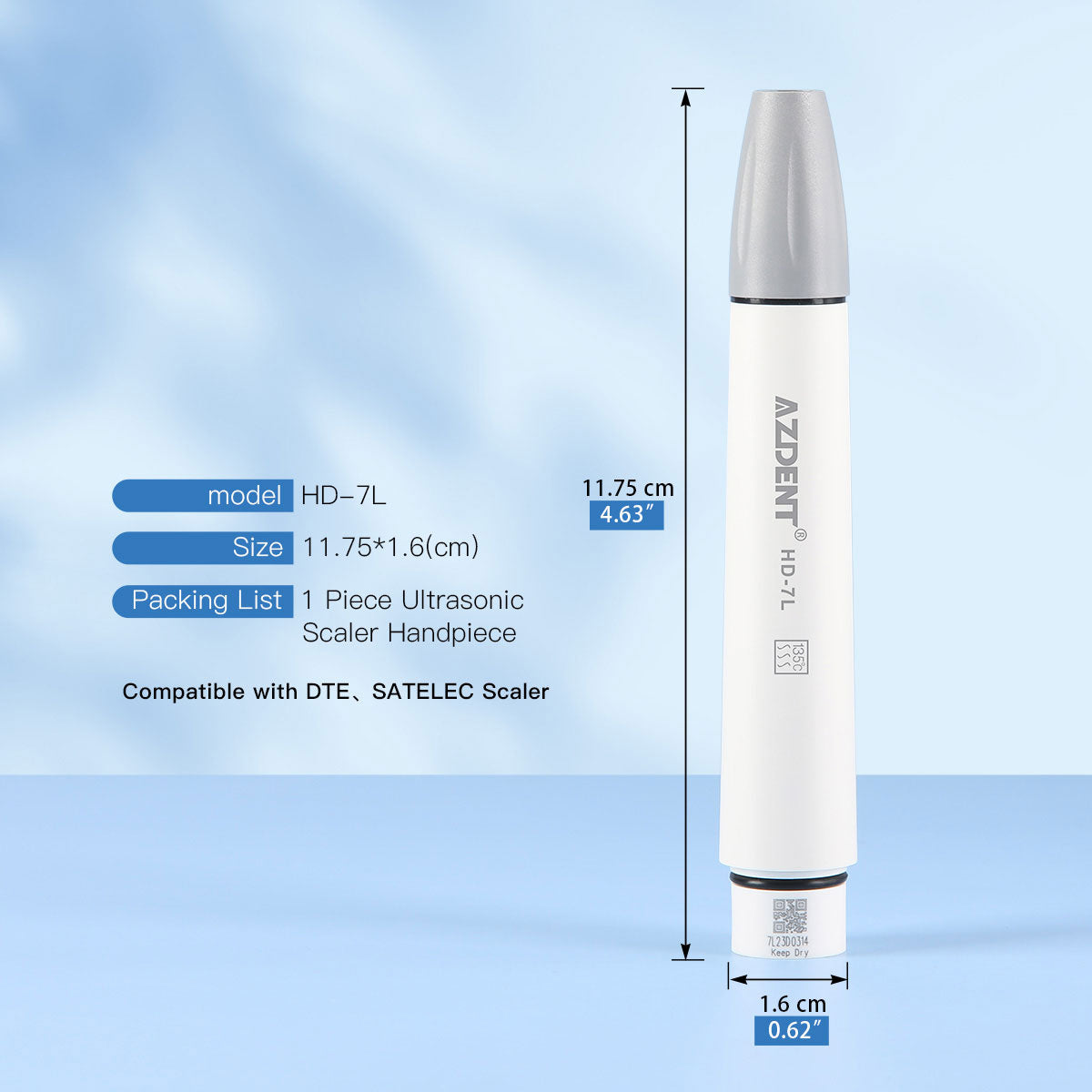 AZDENT Dental LED Ultrasonic Scaler Piezo Handpiece HD-7L Upgraded - wholesale.azdentall.com