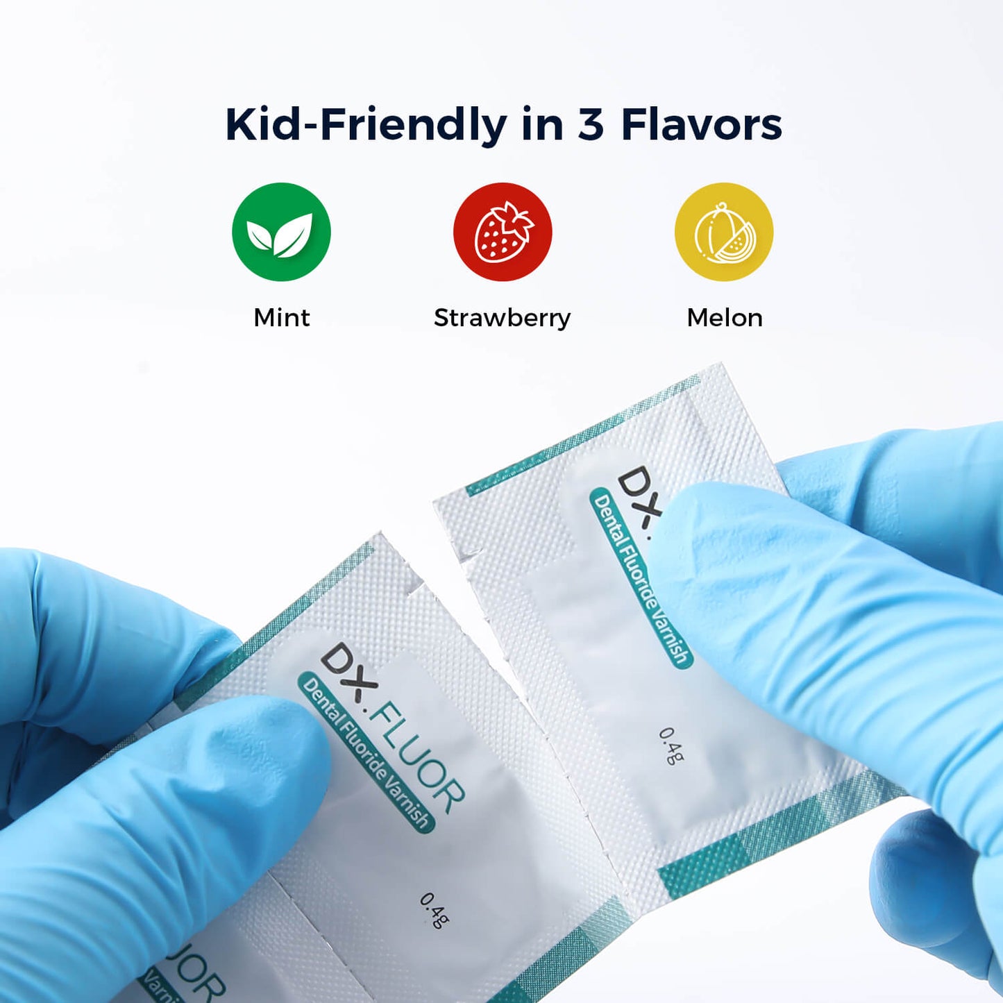Dental Fluoride Varnish 5% Sodium (0.4g x 50) Mint Strawberry Melon Flavors - azdentall.com