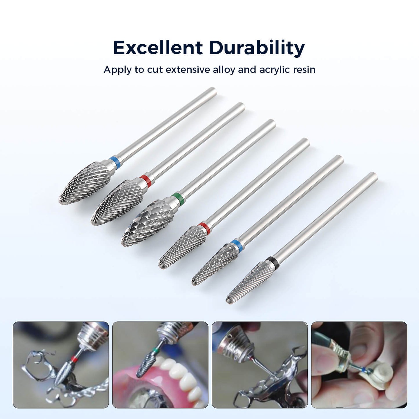 Dental Lab Tungsten Carbide Burs Polishing Bur Steel Drills HP 2.35mm - azdentall.com