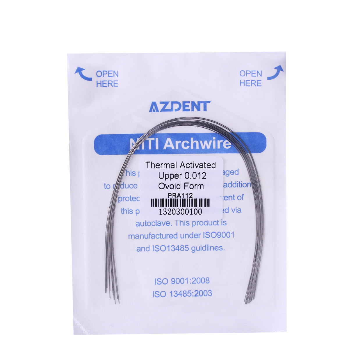 AZDENT Thermal Active NiTi Arch Wire Ovoid Form Round 10pcs/Pack