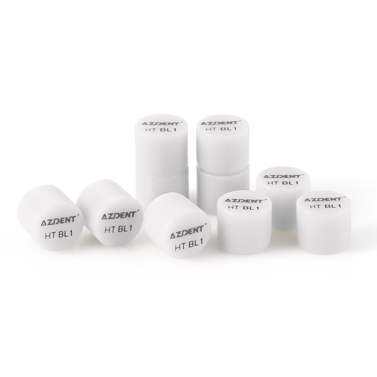 AZDENT Dental Ceramic Glass Block Lithium Disilicate Press Ingots HT/LT for Veneer Anterior Crown Inlaid Lab Material 10pcs/Box