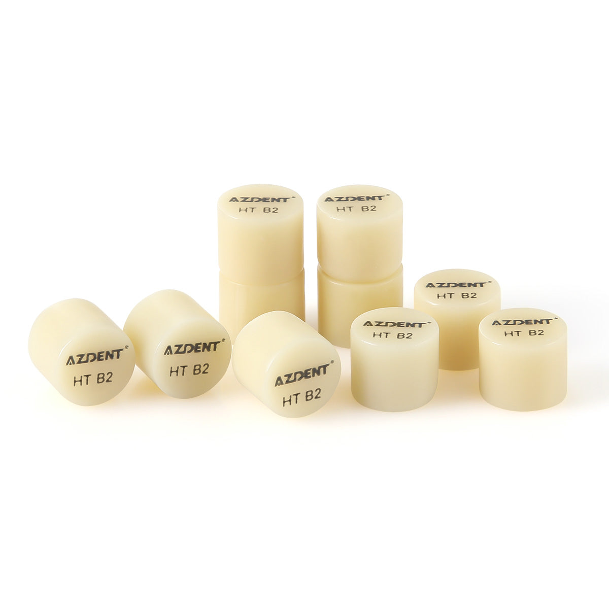 AZDENT Dental Ceramic Glass Block Lithium Disilicate Press Ingots HT/LT for Veneer Anterior Crown Inlaid Lab Material 10pcs/Box