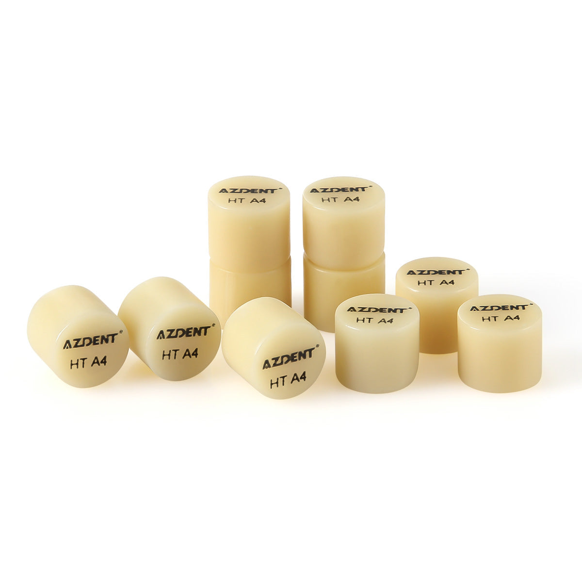 AZDENT Dental Ceramic Glass Block Lithium Disilicate Press Ingots HT/LT for Veneer Anterior Crown Inlaid Lab Material 10pcs/Box