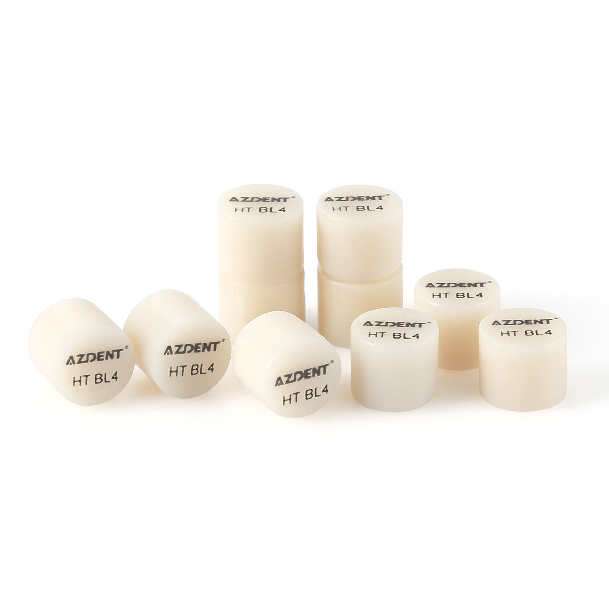 AZDENT Dental Ceramic Glass Block Lithium Disilicate Press Ingots HT/LT for Veneer Anterior Crown Inlaid Lab Material 10pcs/Box