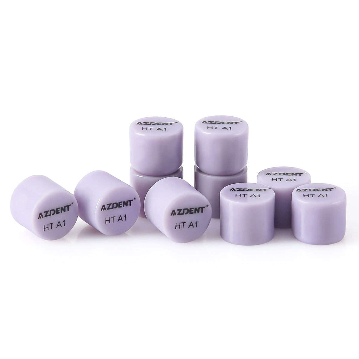 AZDENT Dental Ceramic Glass Ingots Press Lithium Disilicate Generation II Violet HT/LT/MO for Lab CAD CAM Restoration 10pcs/Box