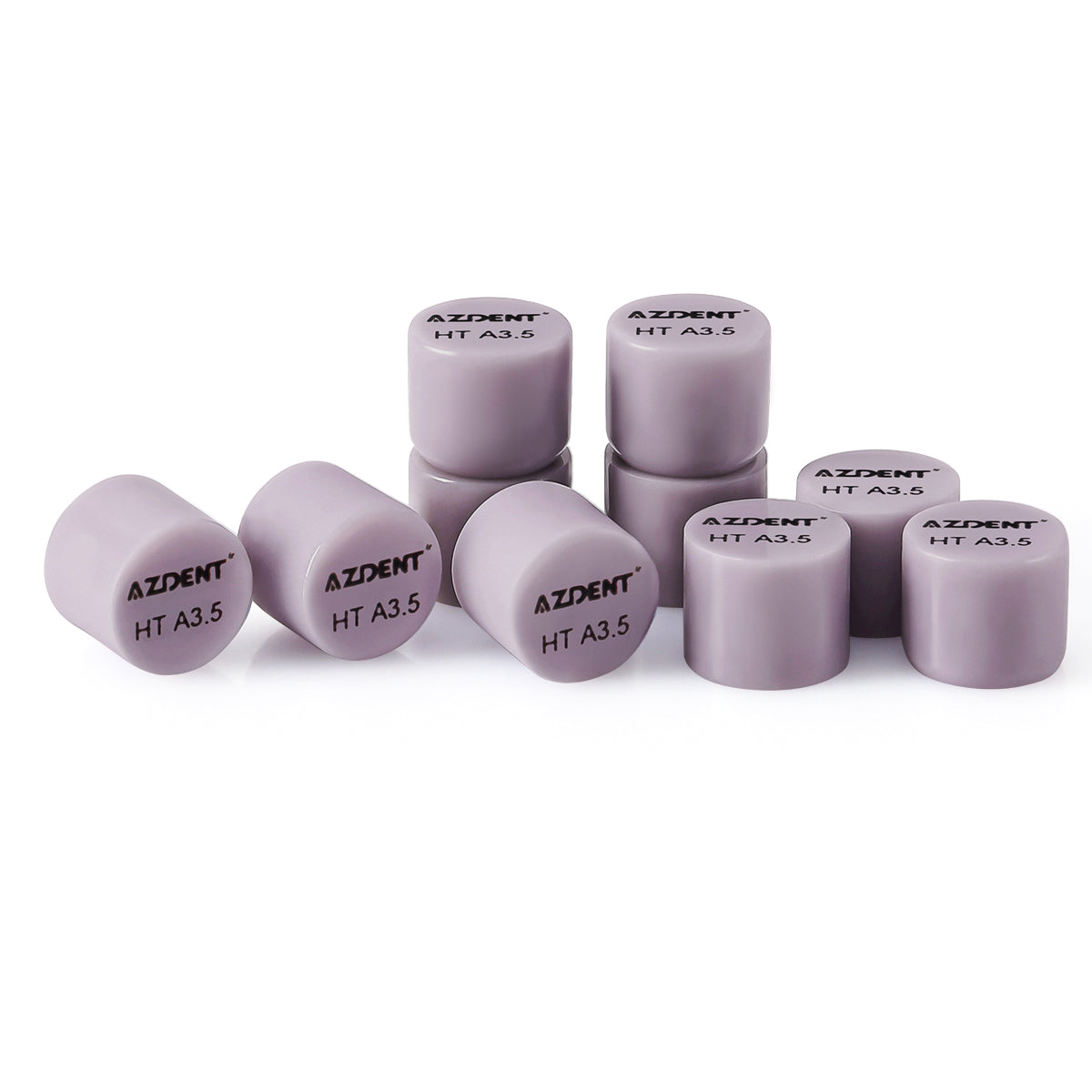 AZDENT Dental Ceramic Glass Ingots Press Lithium Disilicate Generation II Violet HT/LT/MO for Lab CAD CAM Restoration 10pcs/Box