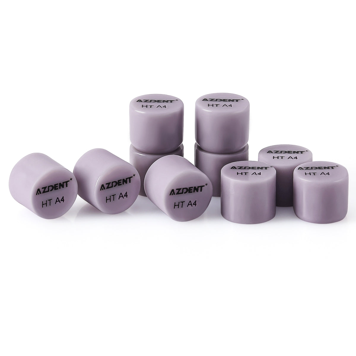 AZDENT Dental Ceramic Glass Ingots Press Lithium Disilicate Generation II Violet HT/LT/MO for Lab CAD CAM Restoration 10pcs/Box