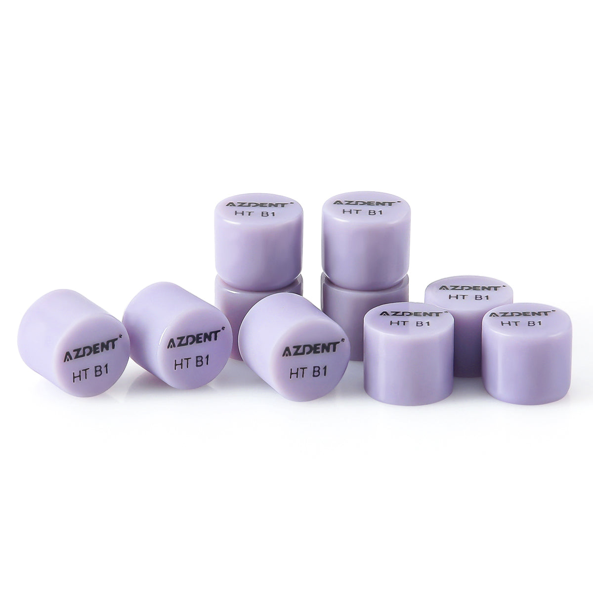 AZDENT Dental Ceramic Glass Ingots Press Lithium Disilicate Generation II Violet HT/LT/MO for Lab CAD CAM Restoration 10pcs/Box