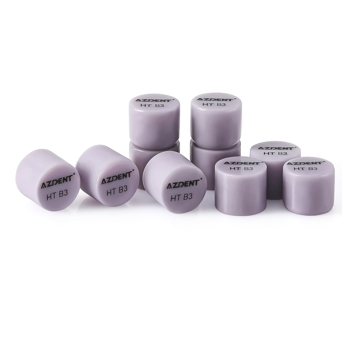 AZDENT Dental Ceramic Glass Ingots Press Lithium Disilicate Generation II Violet HT/LT/MO for Lab CAD CAM Restoration 10pcs/Box