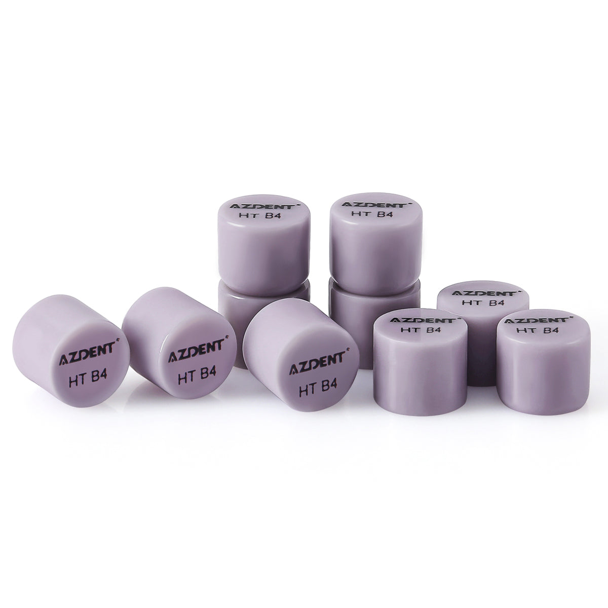 AZDENT Dental Ceramic Glass Ingots Press Lithium Disilicate Generation II Violet HT/LT/MO for Lab CAD CAM Restoration 10pcs/Box