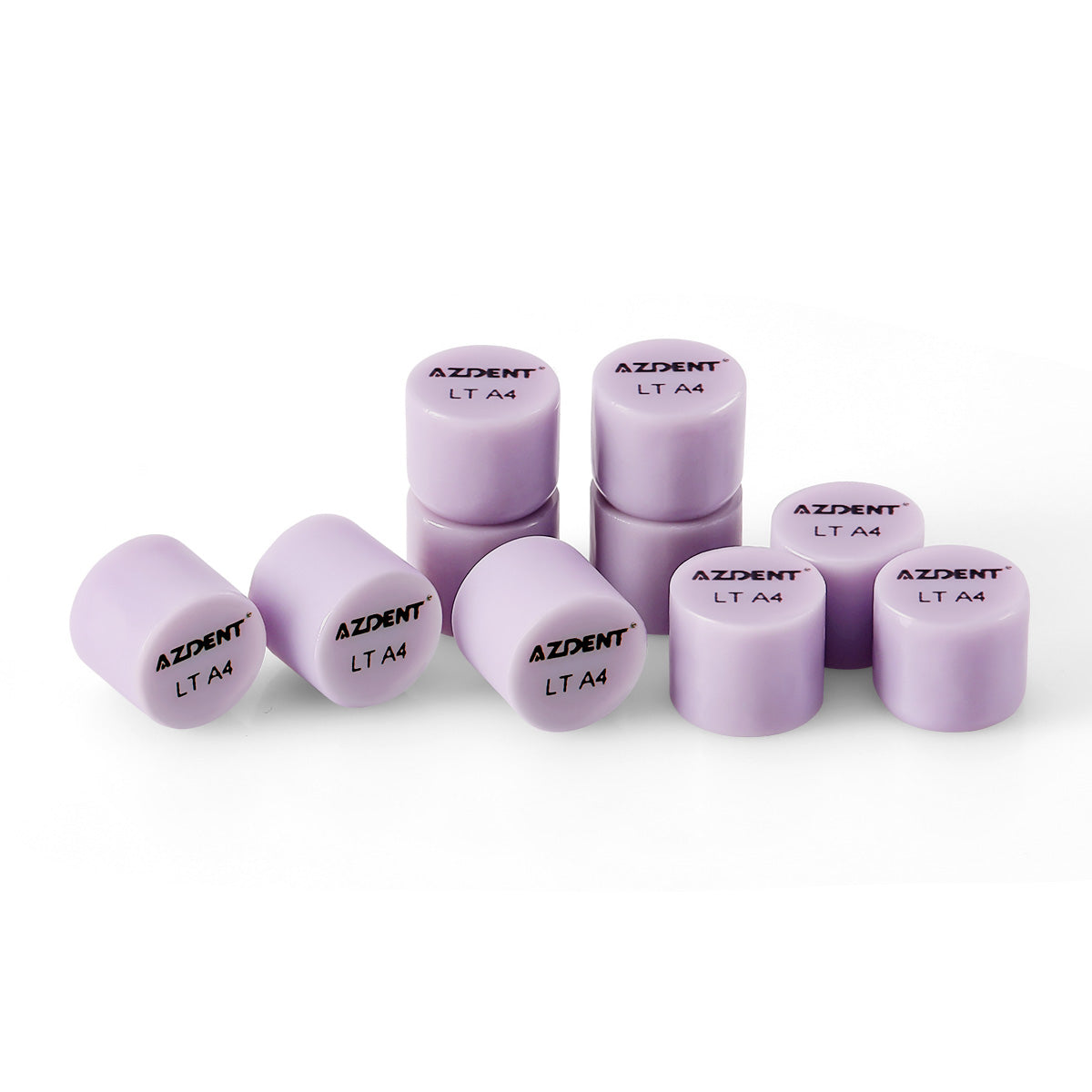 AZDENT Dental Ceramic Glass Ingots Press Lithium Disilicate Generation II Violet HT/LT/MO for Lab CAD CAM Restoration 10pcs/Box