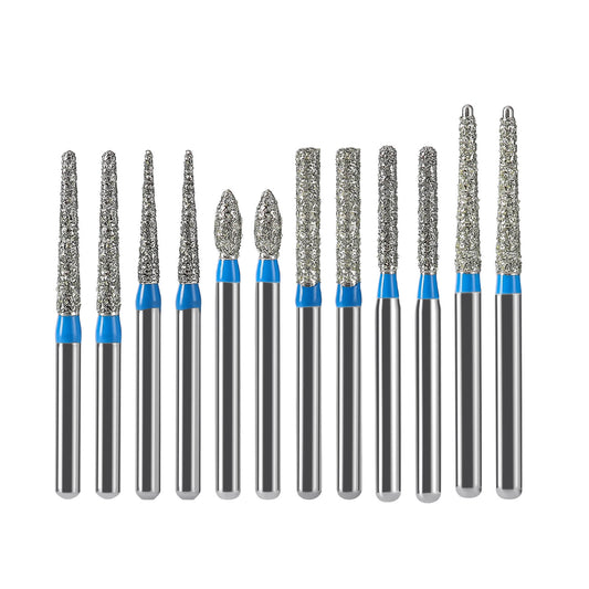 Dental Diamond Bur Shoulder Preparation Kit FG 1.6mm 12pcs/Kit - azdentall.com