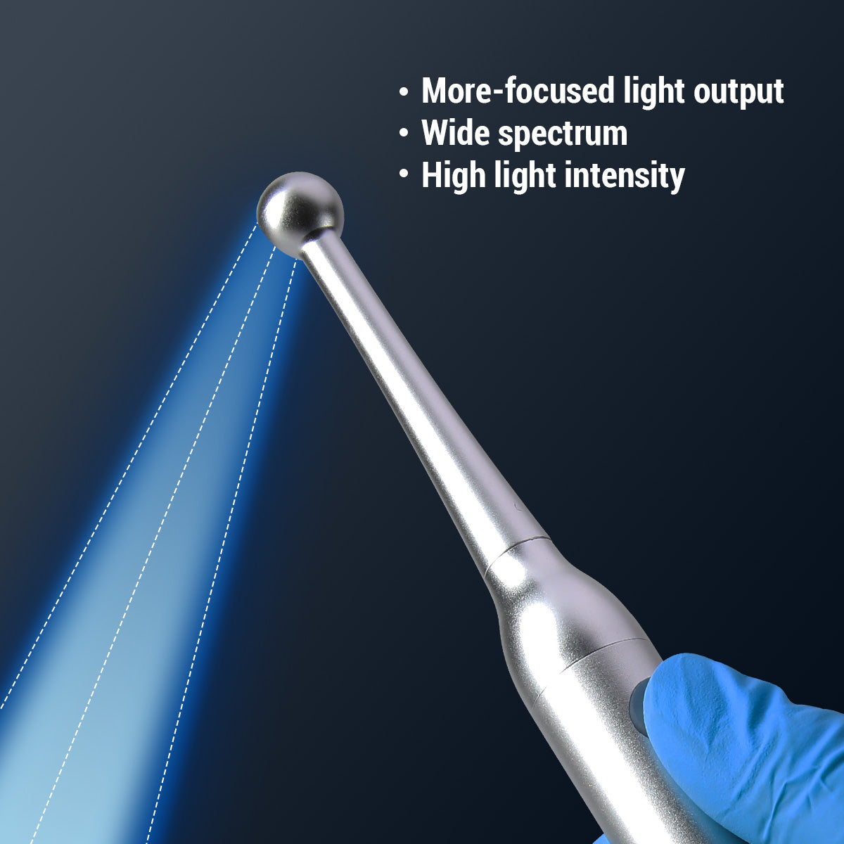 Dental Wireless LED Curing Light Lamp Broad Band 10W 2300mW/cm² - azdentall.com