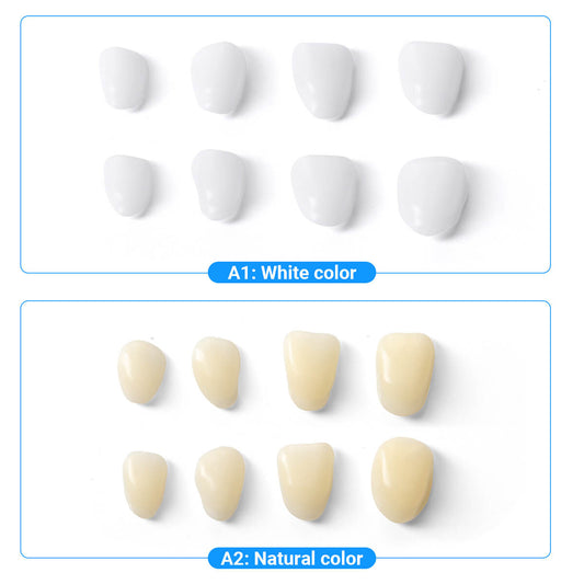 Dental Provisional Teeth Veneers Ultra-Thin Temporary Crowns for Upper Anterior A1 A2 50pcs/Bag - azdentall.com