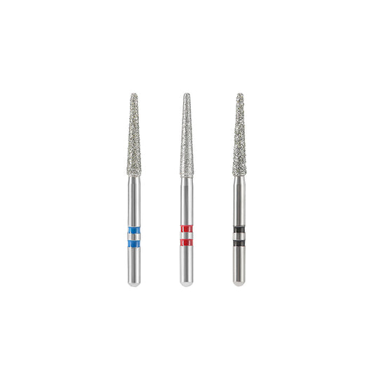AZDENT Dental Diamond Burs FG Cutting Zirconia Ceramic Taper Round Edge for High Speed Handpiece 10pcs/Box - azdentall.com