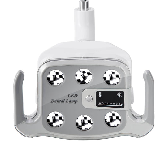 Dental Unit Chair LED Oral Light Lamp 6 Lights 9W Dual-Color with LCD Display - azdentall.com