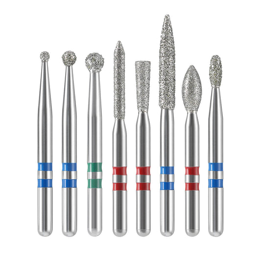 AZDENT Dental Zirconia Diamond Finishing Bur Kit FG 1.6mm Blue 8pcs/Box - azdentall.com