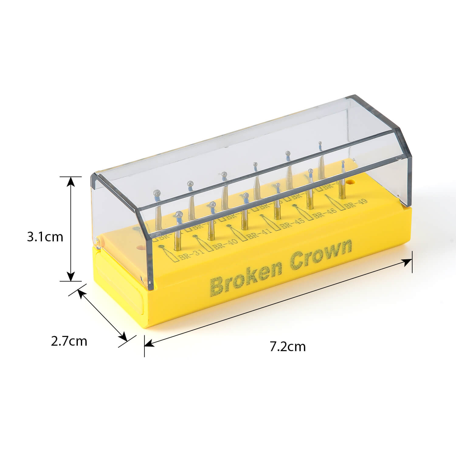 Dental Diamond Bur Broken Crown Kit FG 1.6mm 12pcs/Kit - azdentall.com