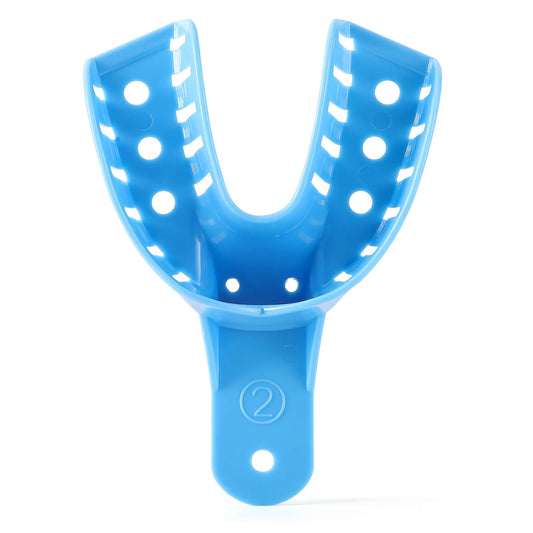 Dental Impression Trays Plastic Perforated Autoclavable 10 Sizes 12pcs/Bag - azdentall.com
