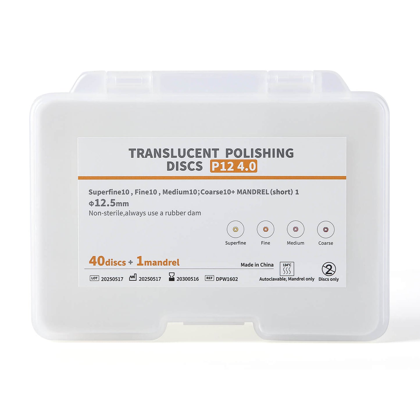 Dental Finishing & Polishing Discs 12.5mm with Mandrel CA 2.35mm 40pcs/Box - azdentall.com