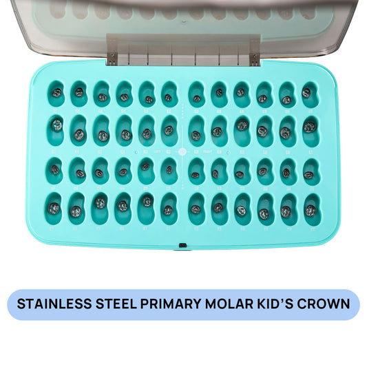 Dental Stainless Steel Kids Crown Primary Molar Temporary Crowns Kit 48pcs/Box - azdentall.com