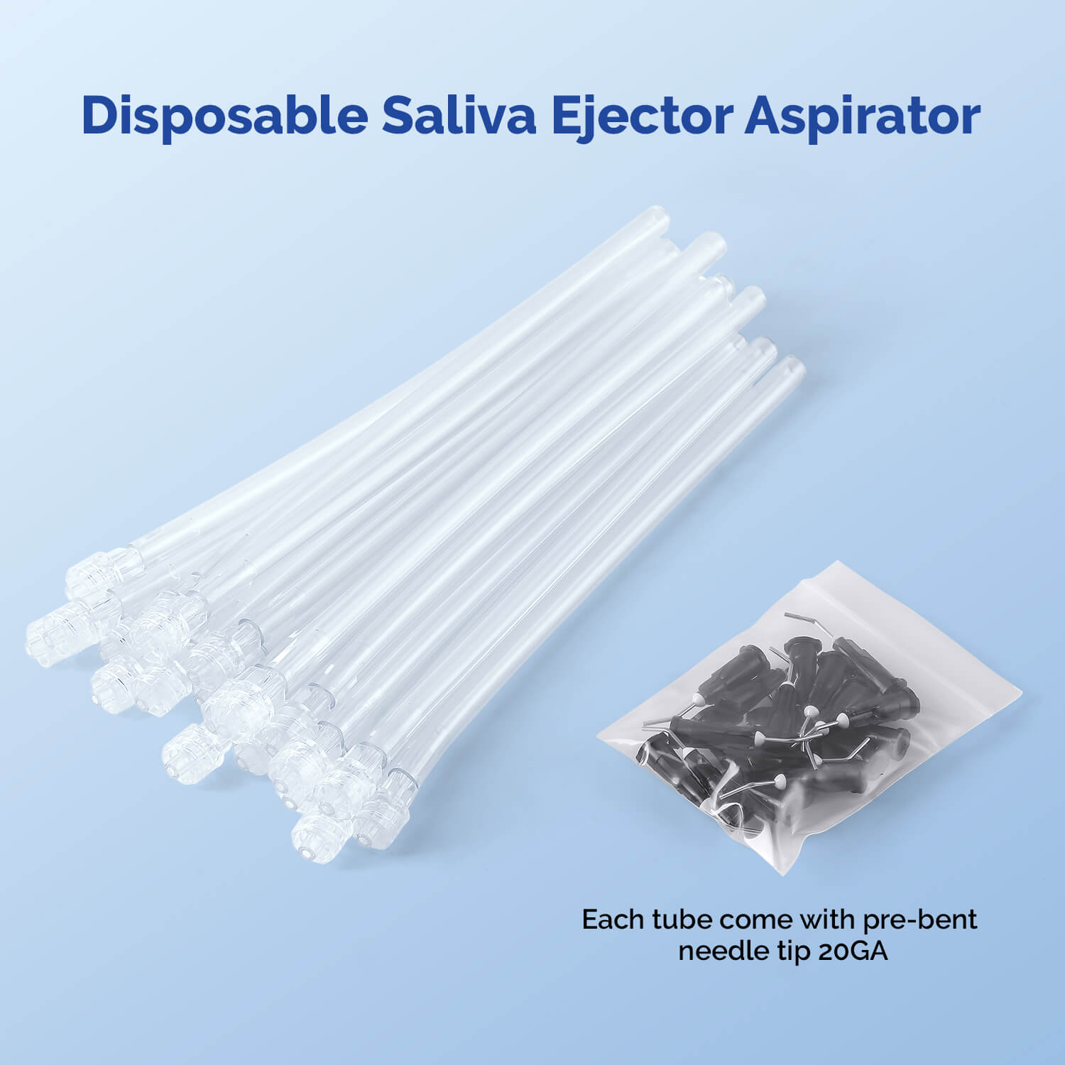 Disposable Saliva Ejector Tube with Irrigation Needle Tips 20 Kits/ Pack - azdentall.com
