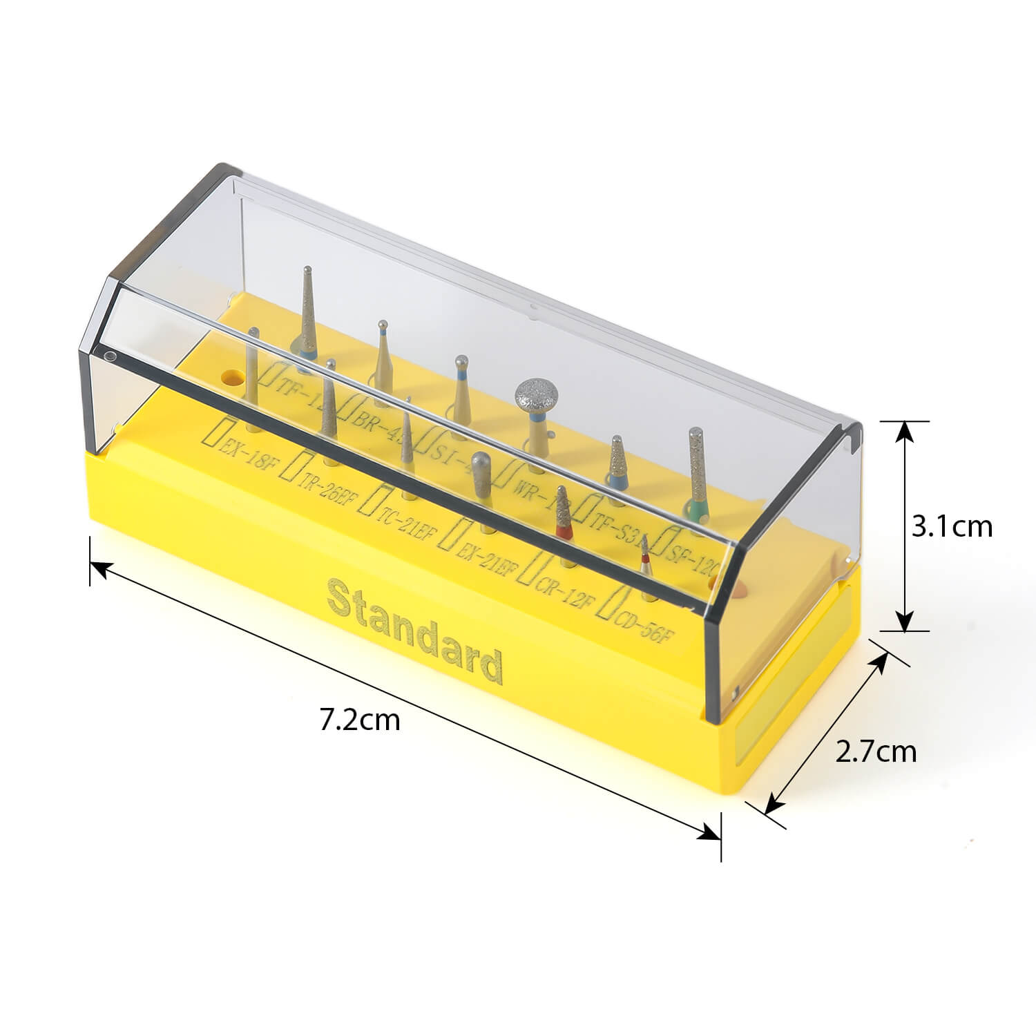 AZDENT Dental Diamond Bur Standard Kit FG 1.6mm 12pcs/Kit - azdentall.com